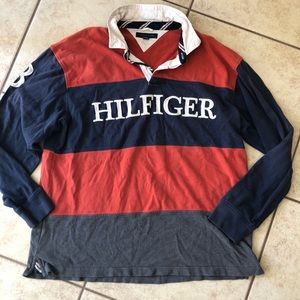 Tommy Hilfiger collared color block long sleeve